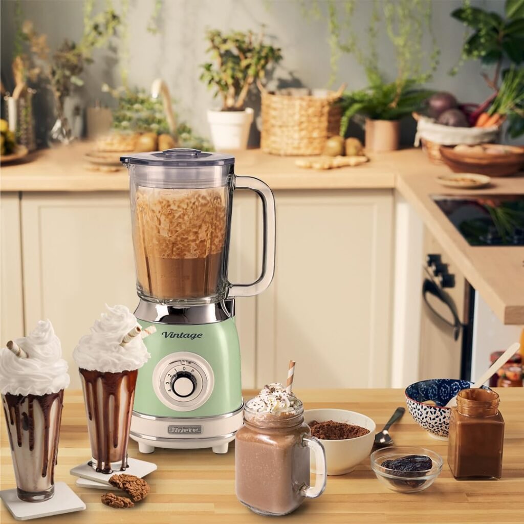Frullatore Vintage Ariete 583 con Tazza in Vetro da 1,5 Litri - 1000 Watt - Verde