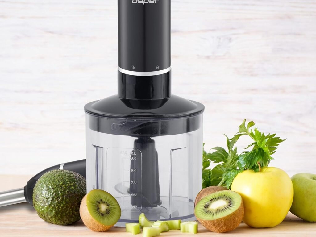 Frullatore a immersione 4 in 1 con tritatutto 500ml - Beper P102FRU151