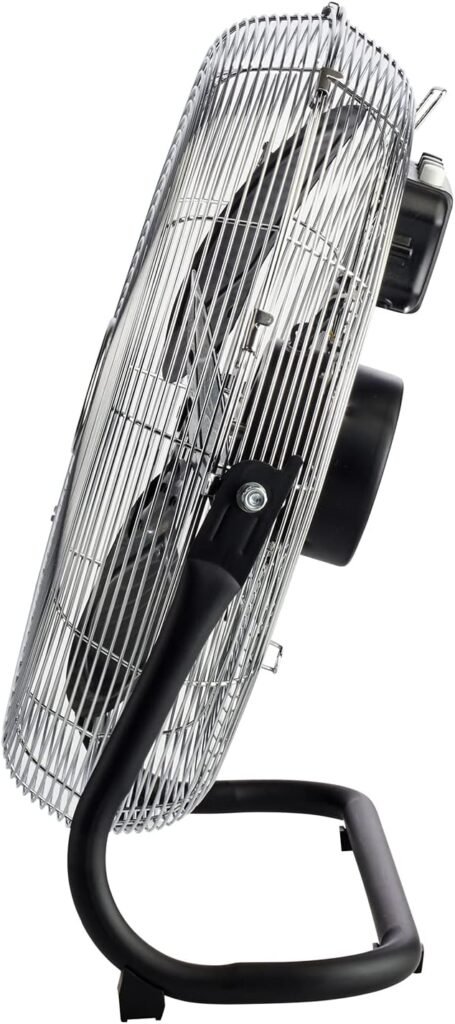 Ventilatore Turbo da Pavimento e Muro Bimar VS58 - Elica Ø 45cm - 3 Pale in Alluminio - 3 Velocità - Orientabile Alto Basso - Kit Installazione Murale Incluso - 100W