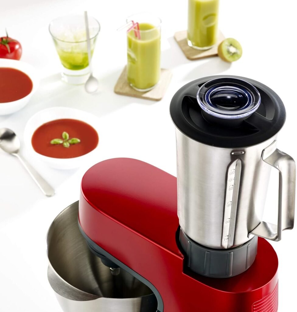 Frullatore in acciaio inox Moulinex XF636DB1 per robot da cucina Masterchef Gourmet, capacità 1,5 litri.