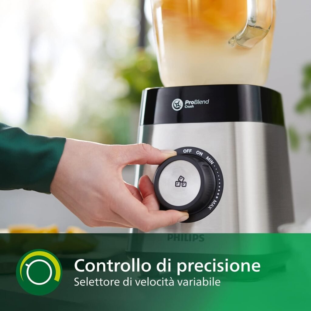 Frullatore Philips per Frullati e Smoothie - 1000W, Caraffa in Vetro 2L, App Ricette, Velocità Variabile, ProBlend Crush. Acquista ora!