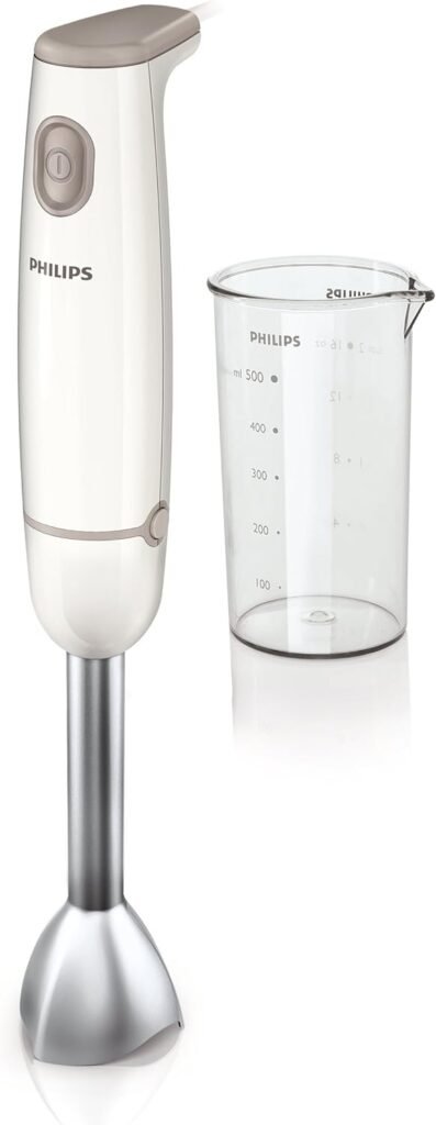 Frullatore ad immersione Philips HR1604/00 ProMix, acciaio inox, Bianco/Grigio.