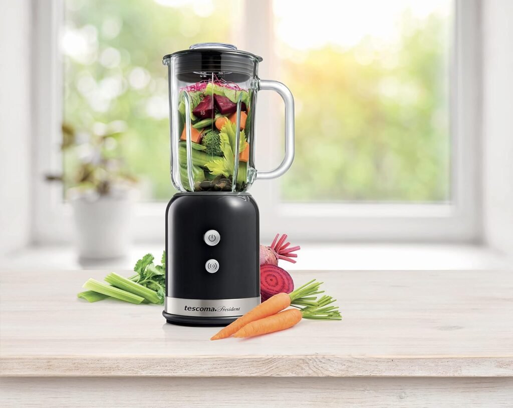 Frullatore Elettrico Tescoma 909030.44 Antracite President - Capacità 0,6 Lt - Per Smoothies, Frullati e Cocktail