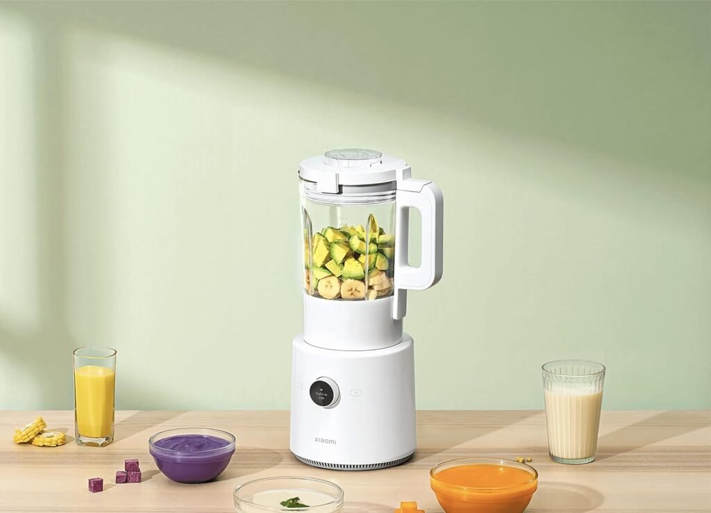 Xiaomi Smart Blender, Taglio Multiangolo a 8 lame, Manopola con Display OLED, 9 Velocità Variabili, Prepara Bevande Calde e Fredde, Fino a 4 Ore di Isolamento Termico, Bianco, Versione Italiana