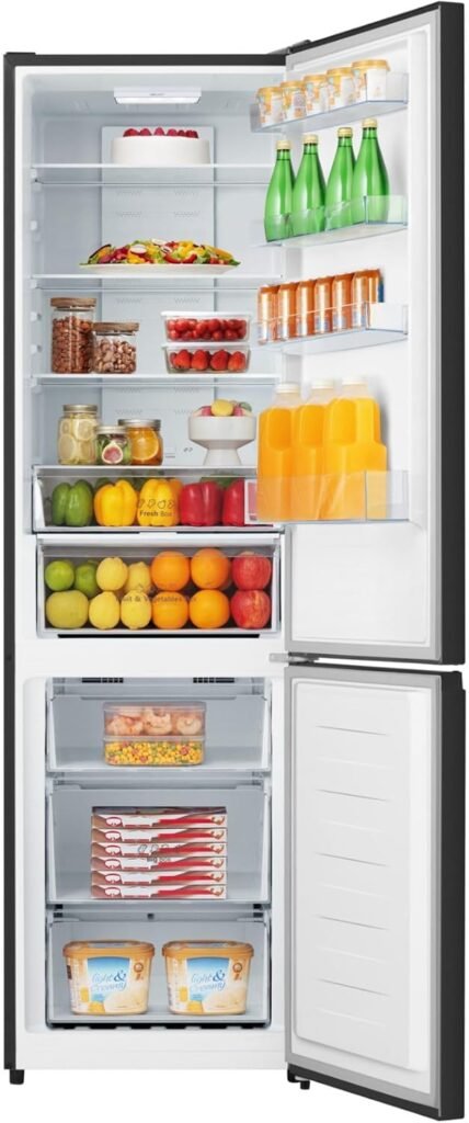 Frigorifero combinato Hisense RB440N4AFE, 238 litri, no frost, nero, classe energetica E.