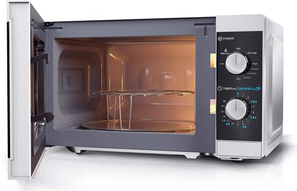 Forno a microonde Sharp YC-MG01ES - 20 litri, 800W + 1000W Grill, Argento - Acquista ora!