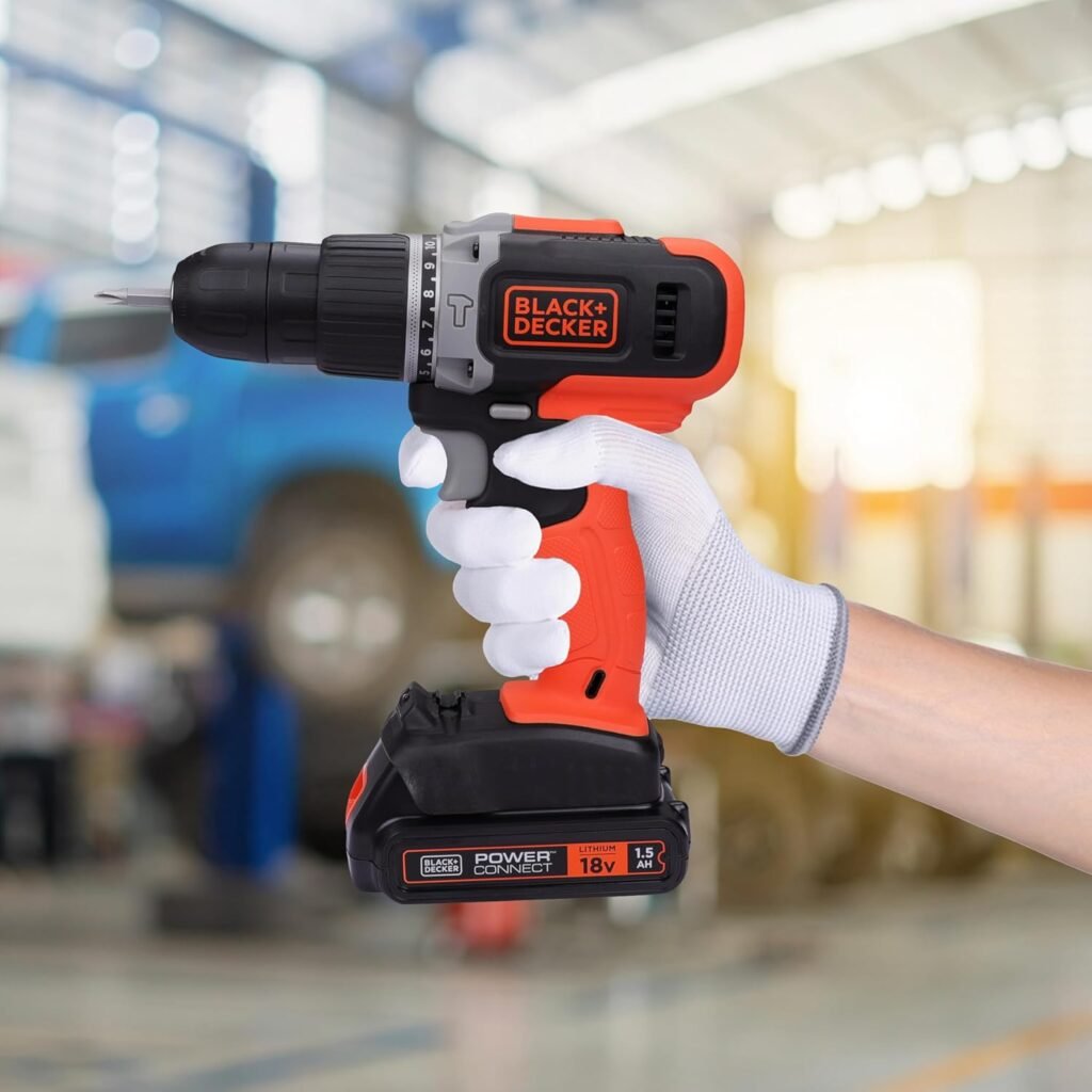 Trapano Avvitatore a Percussione a Batteria 18V BLACK+DECKER - 1 Batteria 18V - 1.5Ah