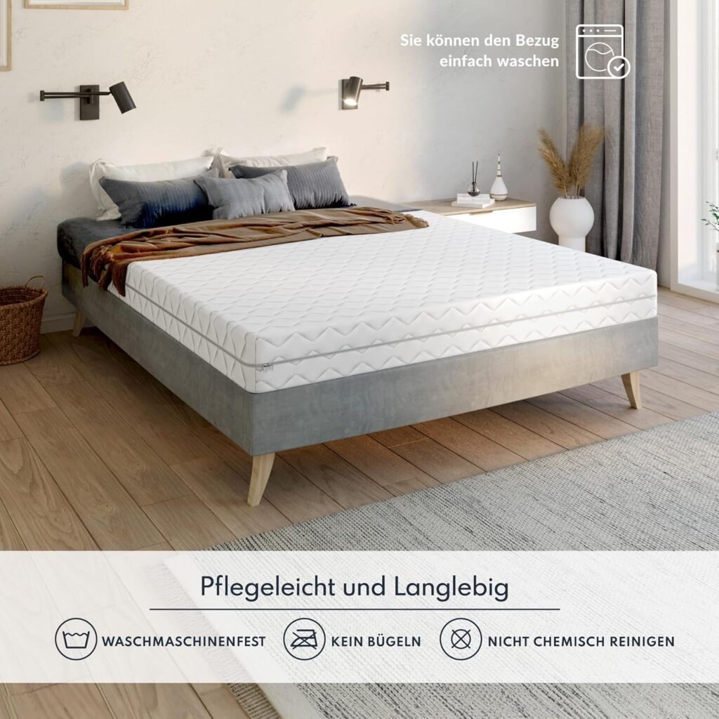 Materasso singolo 80x200 cm FDM HOME MAX - Materasso a molle insacchettate, grado di rigidità H3/H4, 7 zone di comfort, strato di cocò, rivestimento lavabile OEKO-TEX Anallergic.