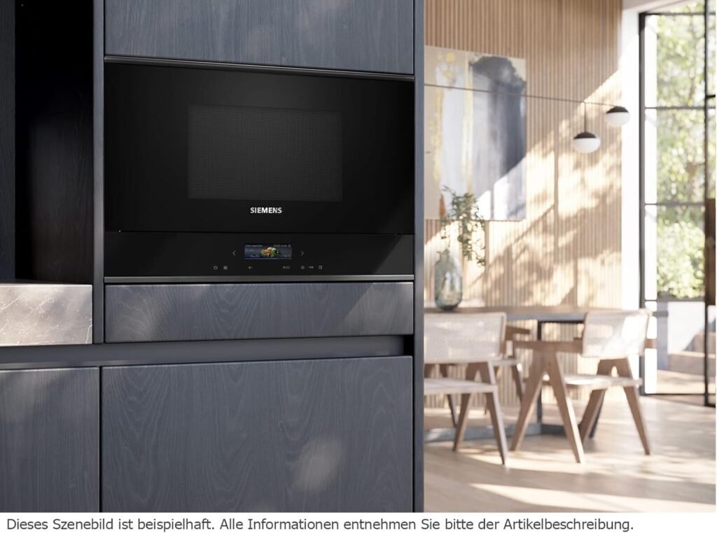 Microonde Siemens BE732R1B1 iQ700 da incasso, nero - CookControl10, programmi automatici, humidClean Plus, tecnologia inverter, display TFT Full Touch. Pulizia degli interni semplice e veloce.