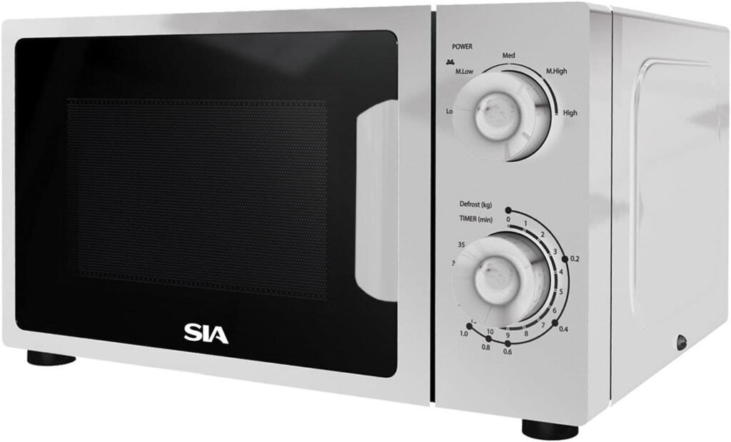 Forno a microonde SIA FAM21WH da 20 litri, indipendente, con quadranti analogici, 700 W, colore Bianco.