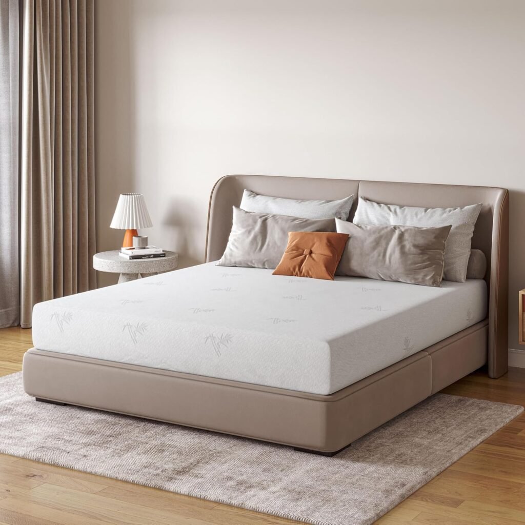 Materasso in Memory Foam di bambù Vesgantti, Bianco, 4FT Small Double (120 x 190 cm)