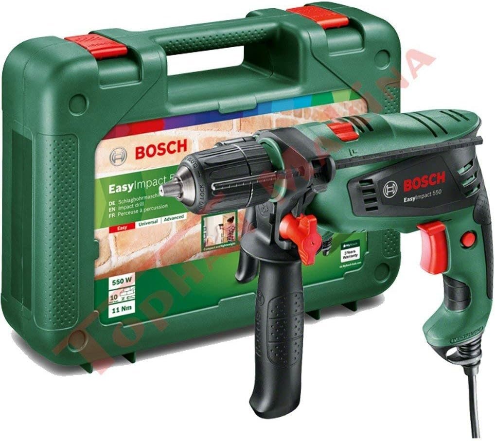 Trapano Battente Bosch Home and Garden EasyImpact, 550 W, Verde - Immagine del prodotto