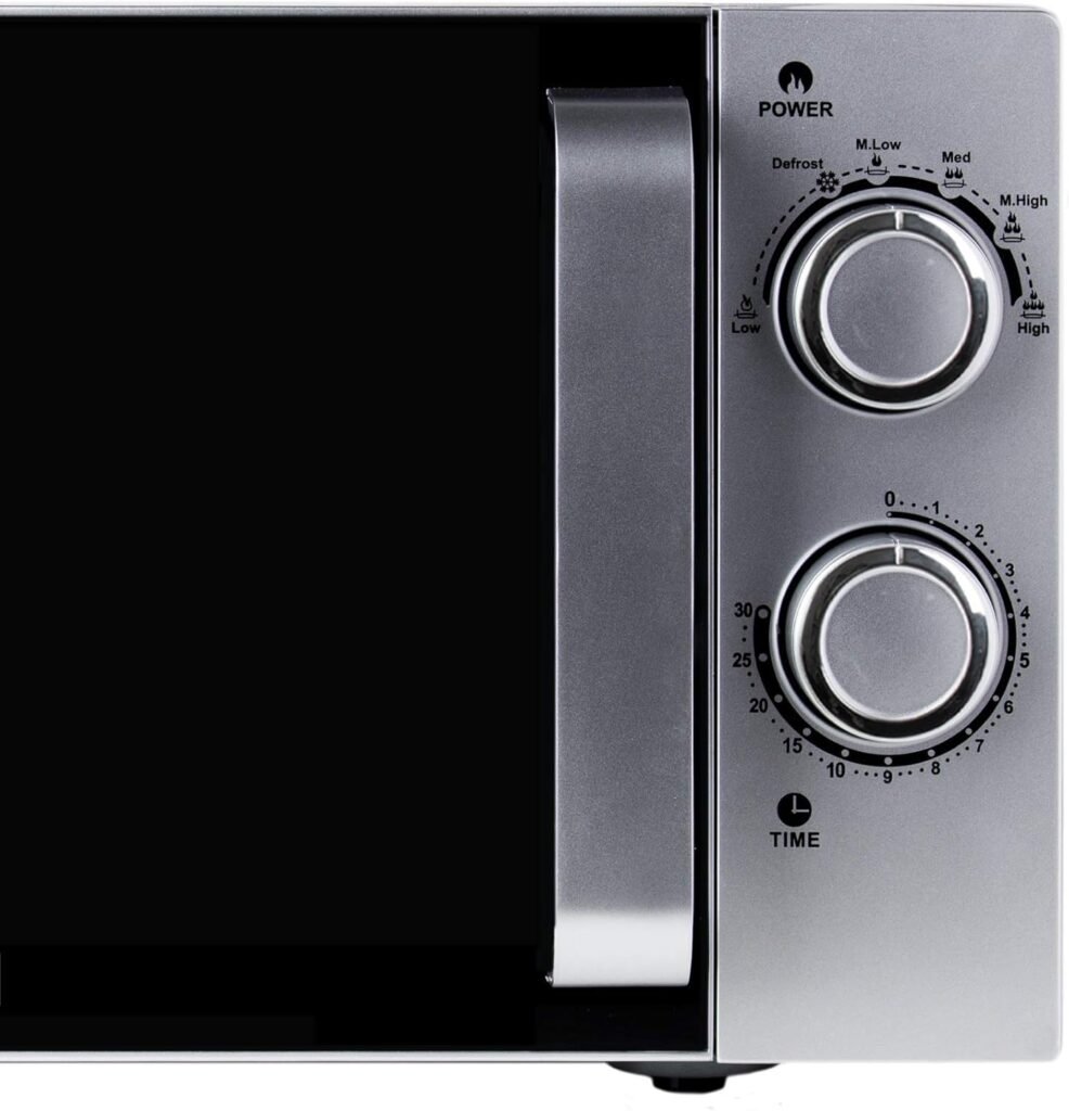 Forno a microonde Haden da 20 litri, 700 W con 6 livelli di potenza, timer da 30 minuti. Adatto alle famiglie, facile da pulire. Piatto girevole da 24,5 cm.