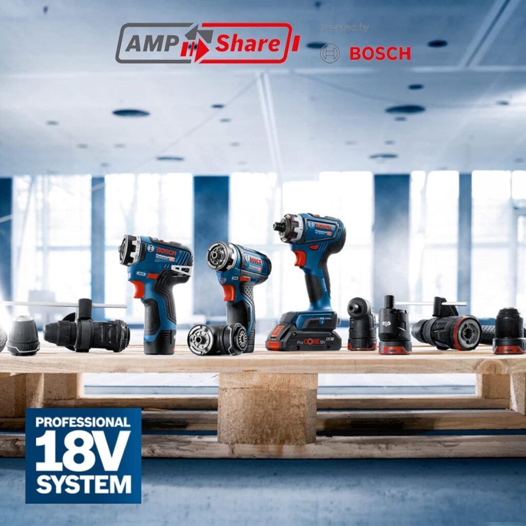 Trapano-avvitatore Bosch Professional 18V System GSR 18V-90 FC. Con FlexiClick System e motore brushless per massima potenza. Inclusi accessori GFA 18-M, 18-E e 18-W. In L-BOXX per praticità e ordine.