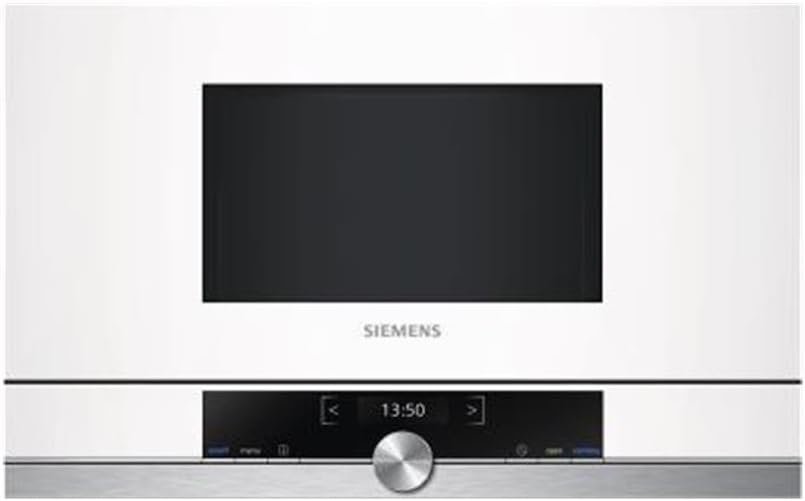 Forno a microonde Siemens BF634RGW1 iQ700 - 900 W, 21 L, illuminazione interna a LED, colore bianco Classe di efficienza energetica A++