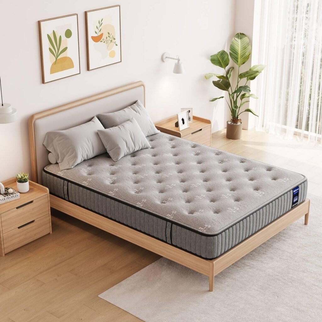 Materasso king size Mellsom in gel memory foam - 7 zone a molle insacchettate - Ortopedico da 20,3 cm - 150 x 200 - Per un sonno ristoratore e il massimo comfort