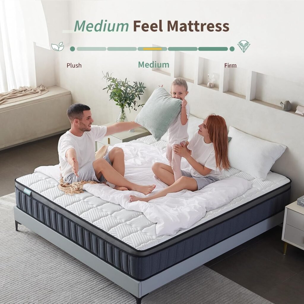 Materasso singolo 3FT, materasso ibrido a molle insacchettate in schiuma di memoria da 10,2 pollici, singolo