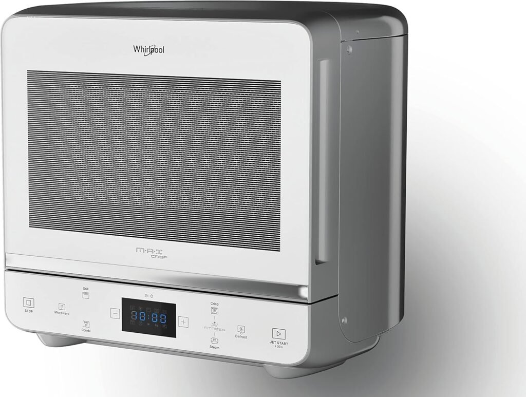 Forno a microonde Whirlpool MAX 49 WSL con grill al quarzo Funzione DUAL CRISP, STEAM, Sicurezza bambini