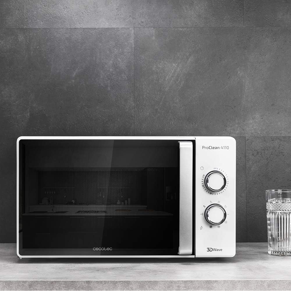Forno a Microonde Cecotec ProClean 4110 da 23 Litri - Potente 700W, Grill 800W, Rivestimento Ready2Clean e Tecnologia 3D Wave - Timer 30 Minuti e Porta Full Crystal - Acquista Ora!