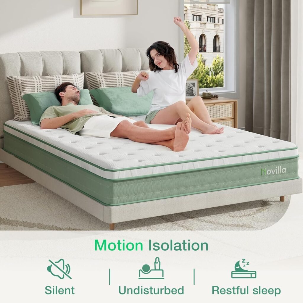 Materasso King Size Novilla 24,8 cm Gel Memory Foam con molle insacchettate e schiuma CertiPUR-US. Materasso ibrido 150 x 200 cm Oeko-tex.