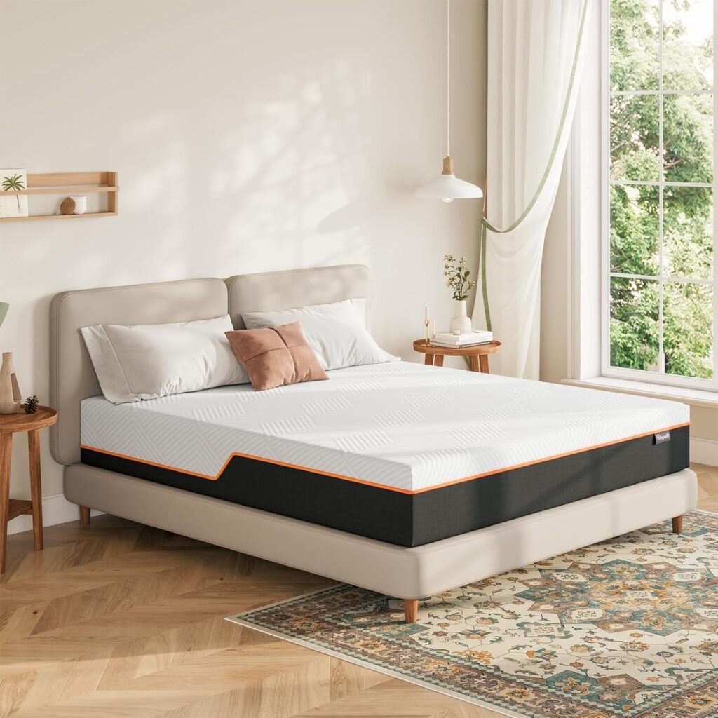 Materasso singolo Vesgantti in gel memory foam CertiPUR-US, 16 cm, per un sonno fresco e sollievo dalla pressione - 90 x 190 x 16 cm