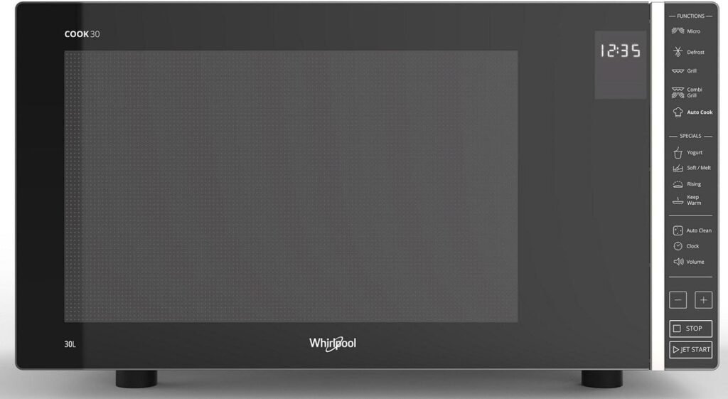 Whirlpool MWP 303 SB - Forno Microonde 30 Litri & AVM305 Piatto Crisp Dimensioni 53,9cm x 39,8cm x 30,0cm