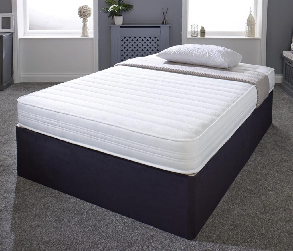 Materasso matrimoniale Comfort Estremo Sirocco Airflow Bianco 18 cm Molla ibrida profonda e Memory Fiber Foam 135 cm x 190 cm.