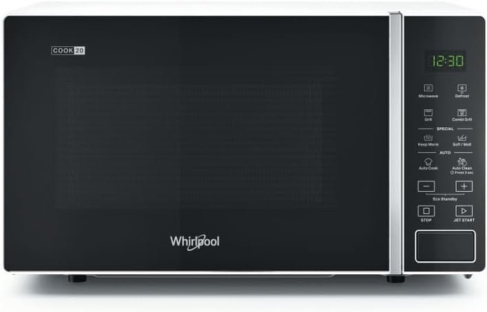 Forno a microonde Whirlpool MWP 203 W con Grill, 20 litri, Bianco - Griglia alta