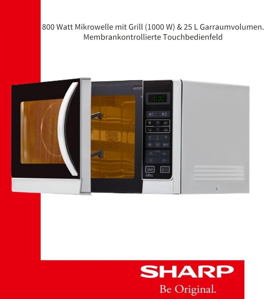 Forno a microonde Sharp R-742(in) W R742INW, 900 W, 25 litri, Argento. Acquista ora!