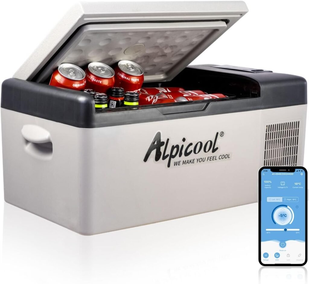 "Alpicool C15 Frigorifero per Auto Mini Frigo Portatile Elettrico 15 Litri -20 ℃ a 20℃"