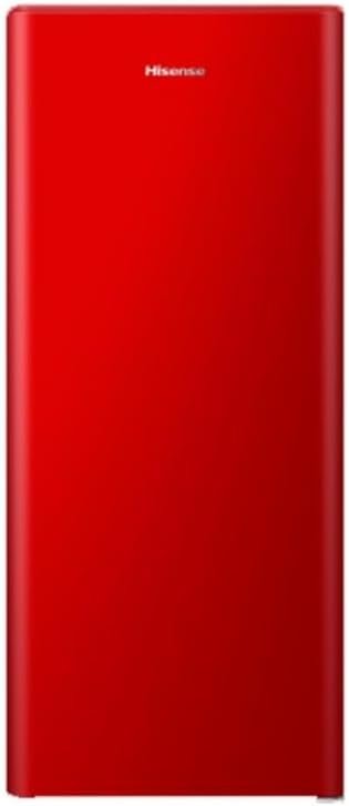 Frigorifero Hisense RR220D4BRE, Freeze Zone, 165 L, 128 cm, classe E, Portabottiglie, Cycle Defrost, cassetto frutta e verdura, colore rosso - Classe di efficienza energetica E