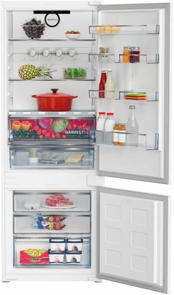 Frigorifero combinato BEKO BCNE400E40SN, capacità di 370 litri, altezza di 193 cm, porte reversibili, colore bianco, classe energetica E. Acquista ora e risparmia!