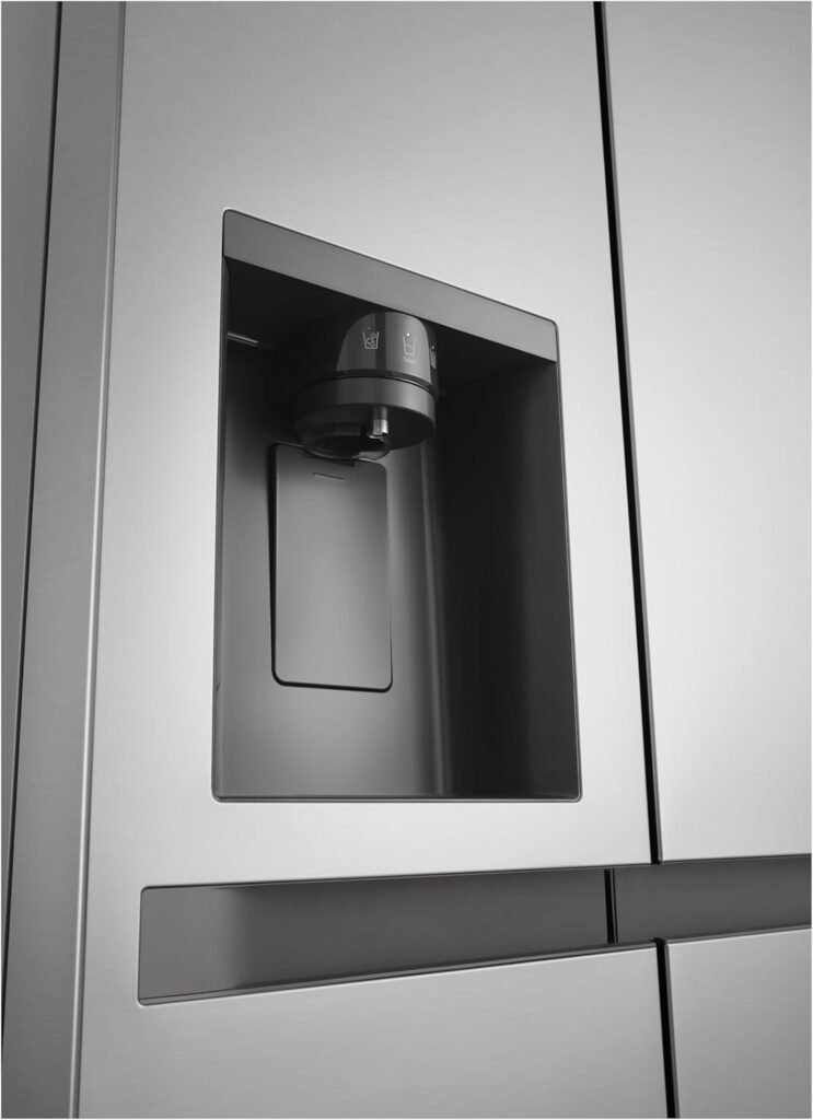 Frigorifero Side by Side LG GSLC41PYPE, Total No Frost, Ghiaccio e acqua, LINEARCooling - Prime Silver [Classe di efficienza energetica E]