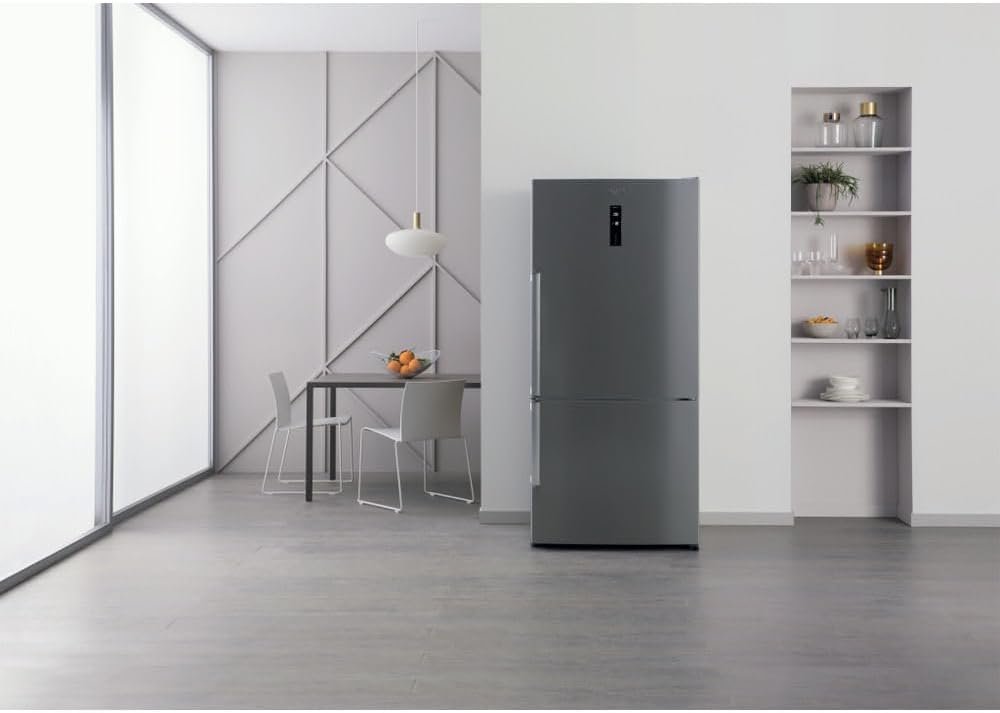 Frigorifero combinato Whirlpool W84BE 72 X 2 con tecnologia No Frost da 558 litri, classe energetica E, in acciaio inossidabile. Perfetto per mantenere gli alimenti freschi e ben conservati. Acquistalo ora e risparmia sulla bolletta energetica!