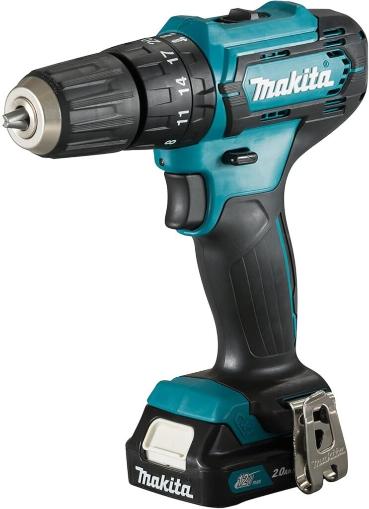 Trapano a percussione a batteria Makita HP333DSAX 12V max./2,0 Ah, 2 batterie + caricabatterie in valigetta.