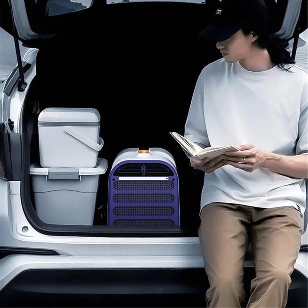 Condizionatore portatile per campeggio 5200BTU - Telecomando e luce ambientale - 4 modalità adattabili - Ideale per camion, camera da letto, tende e viaggi.