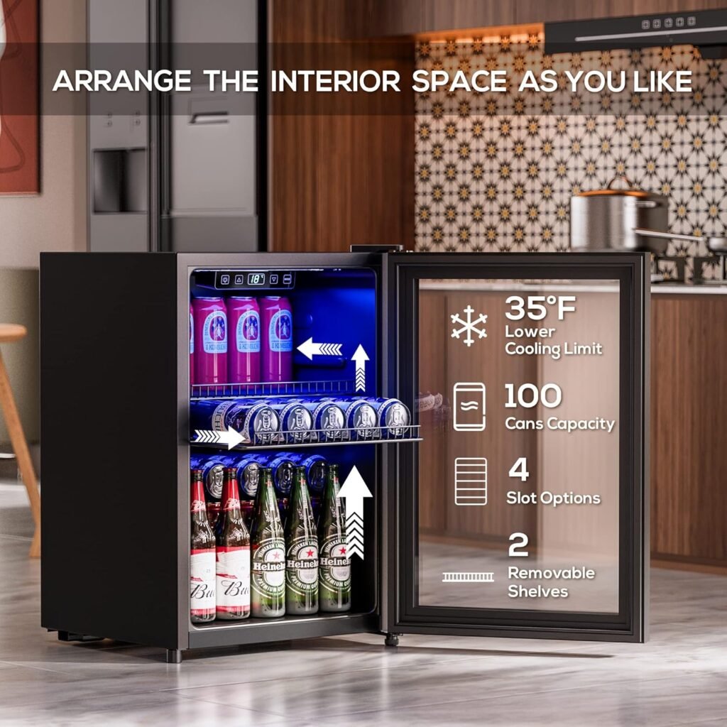 Mini frigorifero indipendente per 100 lattine - Manastin Beverage Fridge Cooler